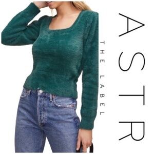 ASTR the Label Fuzzy Crop Sweater